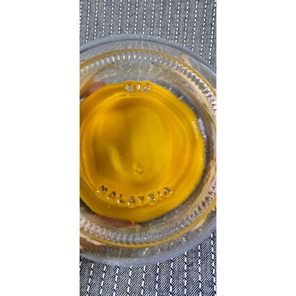 Vintage KIG ‘70s Small Lidded Canisters Vegetable & Kitchen Yellow Lid Set Of 2 - Picture 4 of 6